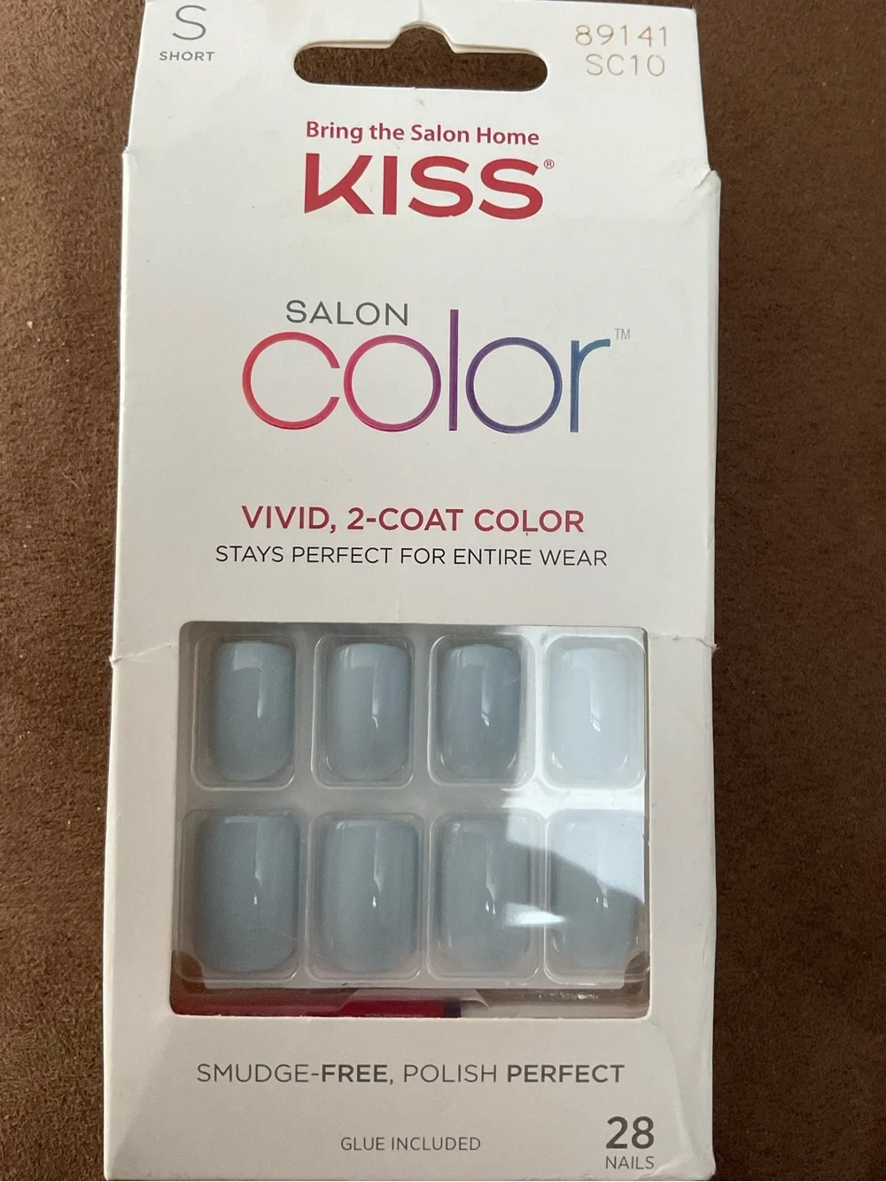 Kiss Salon Color Press-On Nails in Pale Blue